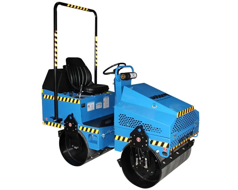 Imagem de um rolo compactador liso de 1500 kilos.